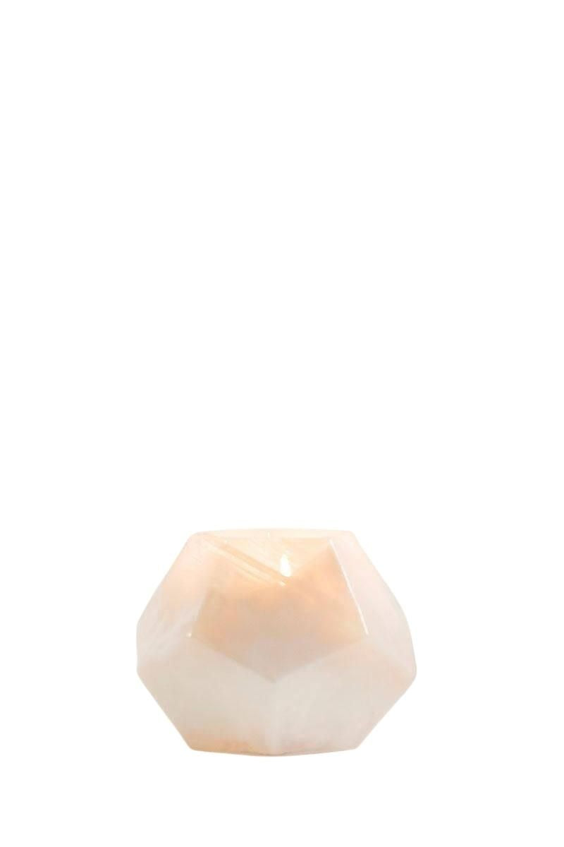 White Onyx Glass Votive