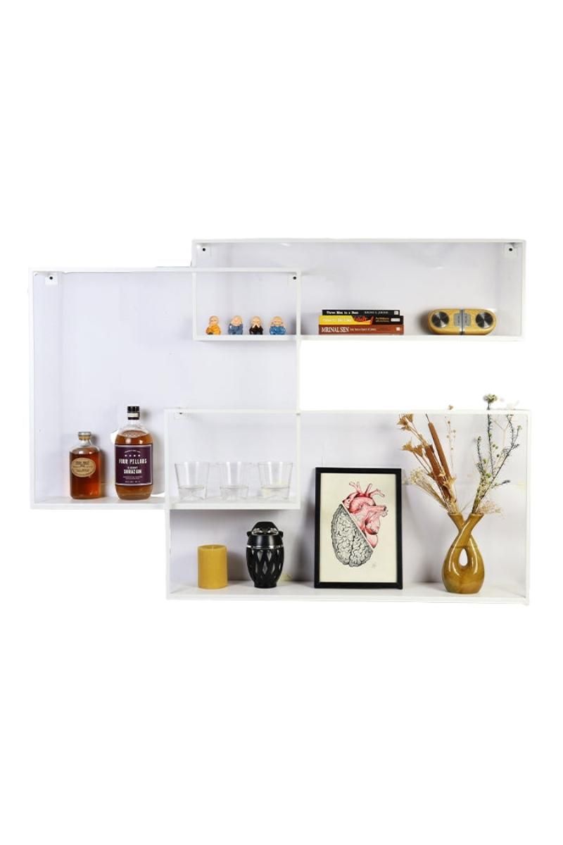 White Wafting Shelves Set Of 3 - Large Set