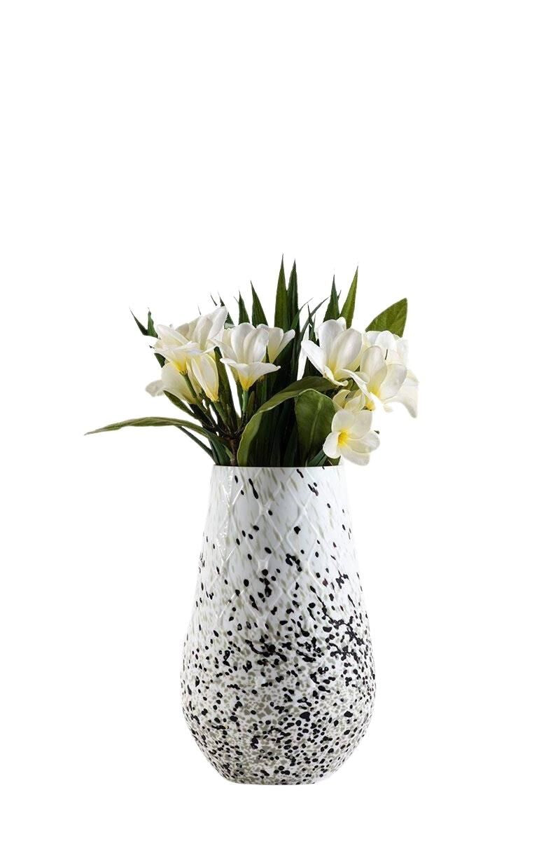 Spattered Taper Glass Vase
