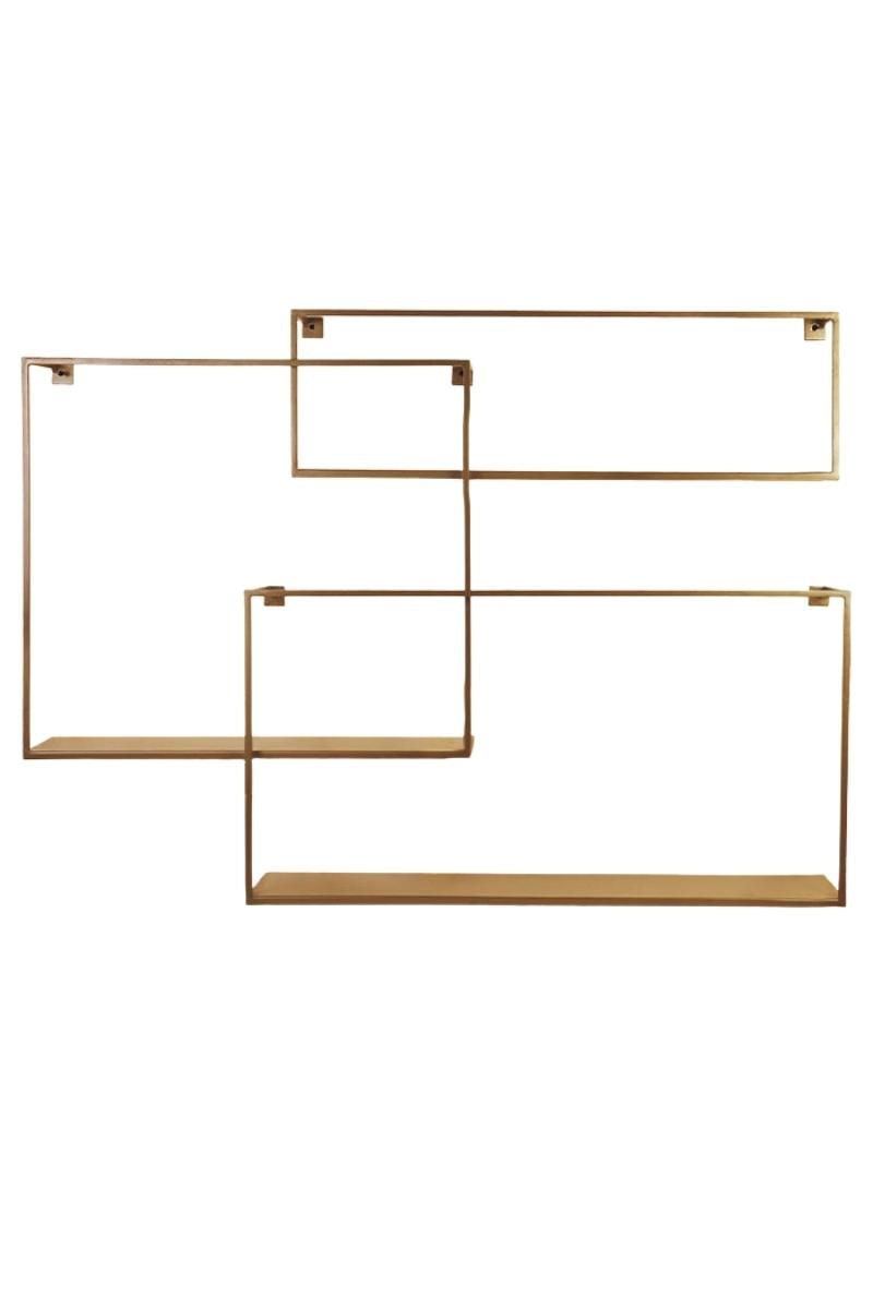 Gold Wafting Shelves Set Of 3 - Large Set