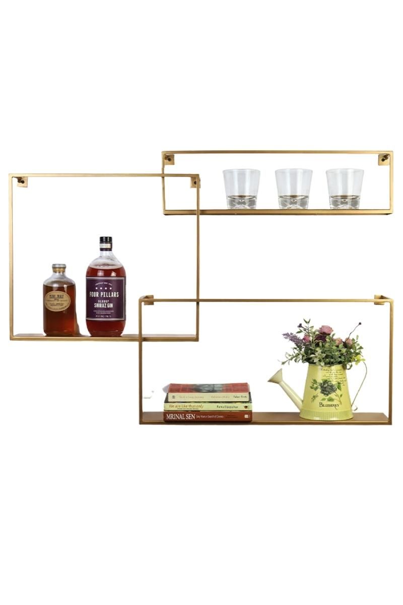 Gold Wafting Shelves Set Of 3 - Small Set