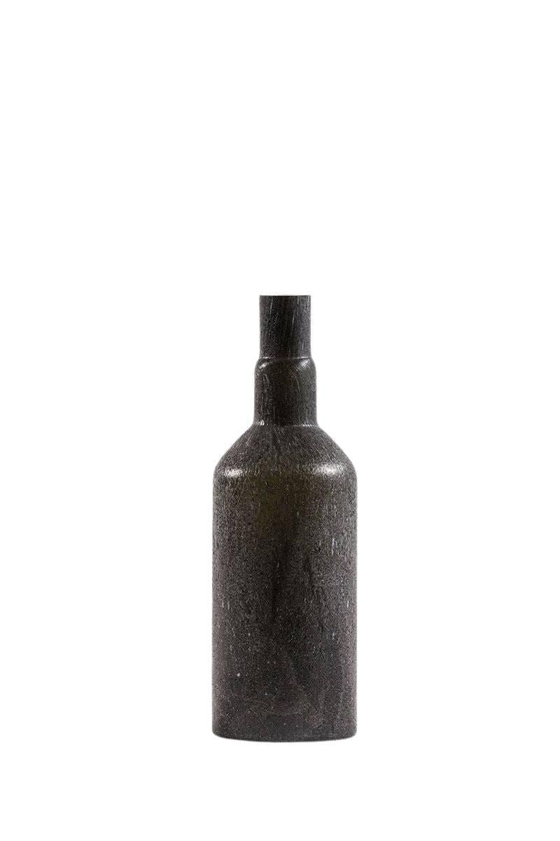 Molten Black Cruet Glass Vase